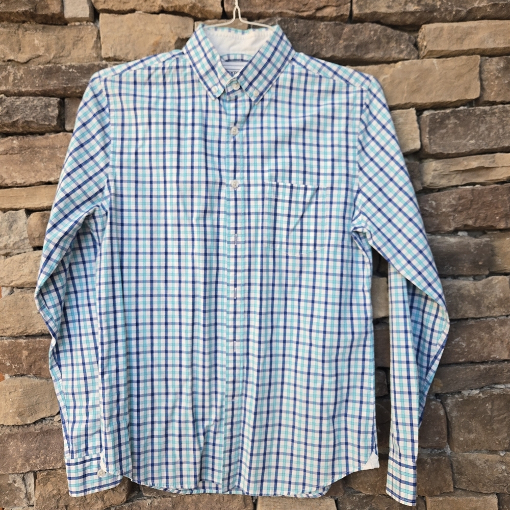 Express Blue/Green Button Down